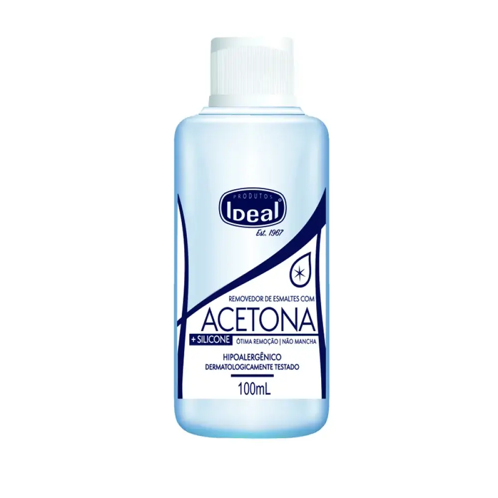 Removedor Esmalte Acetona Ideal Silicone 100ml