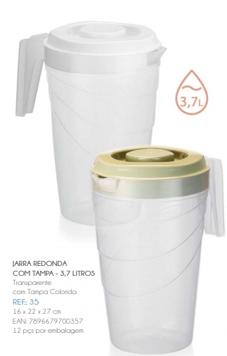 Jarra Suco 3,7l Com Tampa