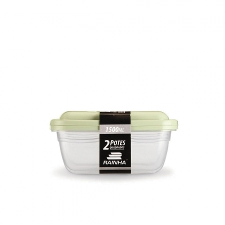 Pote Rainha Quadrado 1,5l C/2