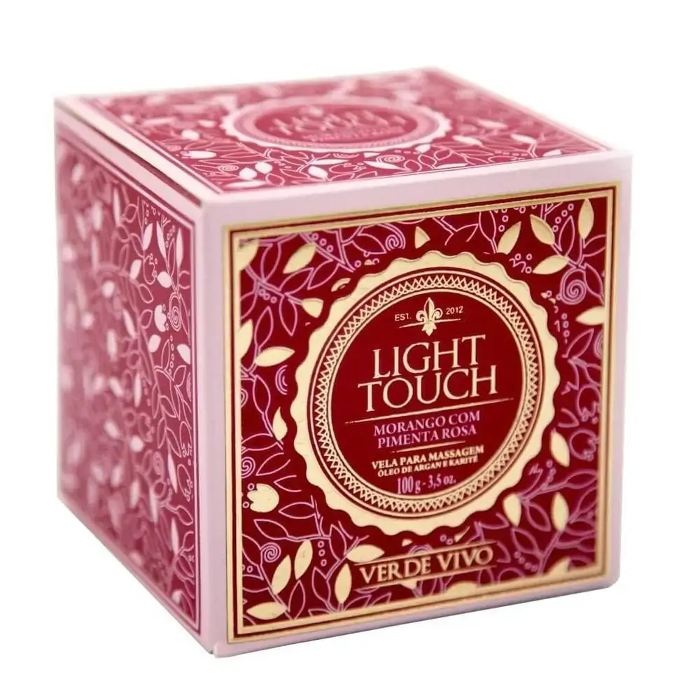Vela P/ Massagem Corporal Morango C/ Pimenta Rosa Amazonia Natural