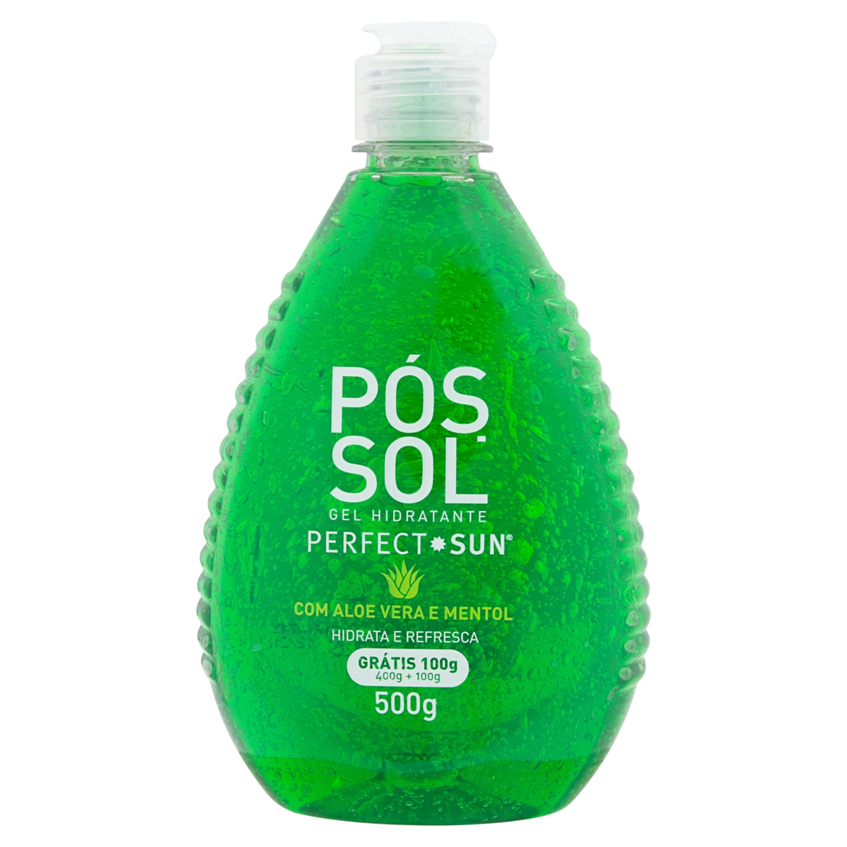 Pós Sol Gel Aloe Vera E Mentol Perfect Sun Frasco 500g Grátis 100g