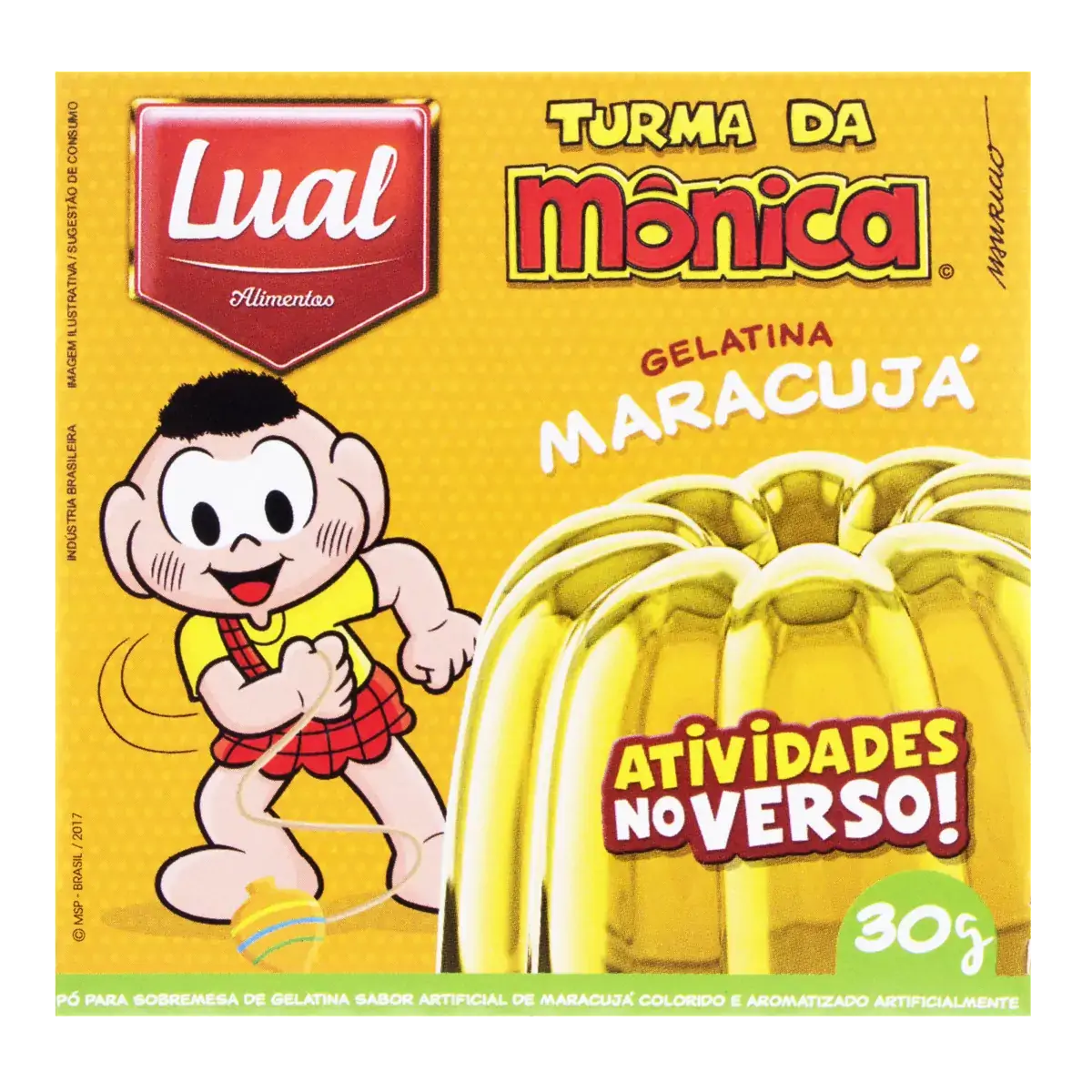 Gelatina Em Pó Maracujá Turma Da Mônica Lual Alimentos Caixa 30g