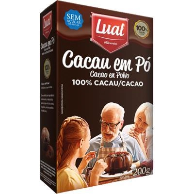 Chocolate Po 100 Cacau Lual 200gr