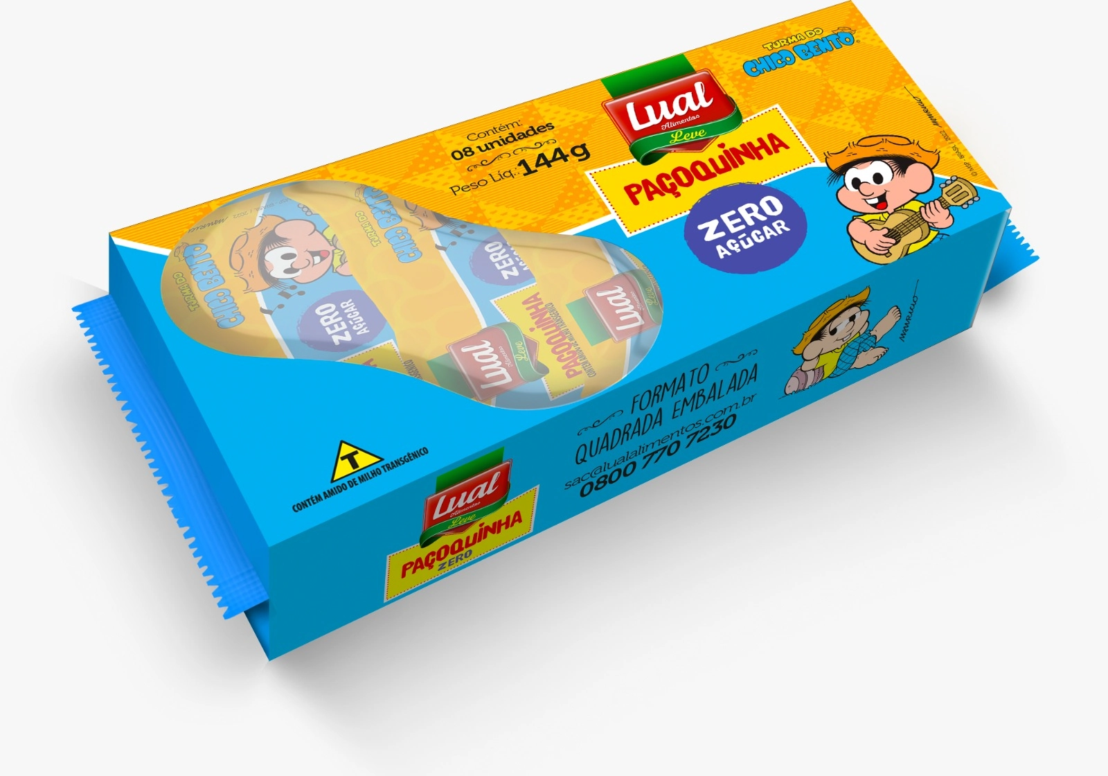Pacoca Quadrada Fl Zero Lual 144g