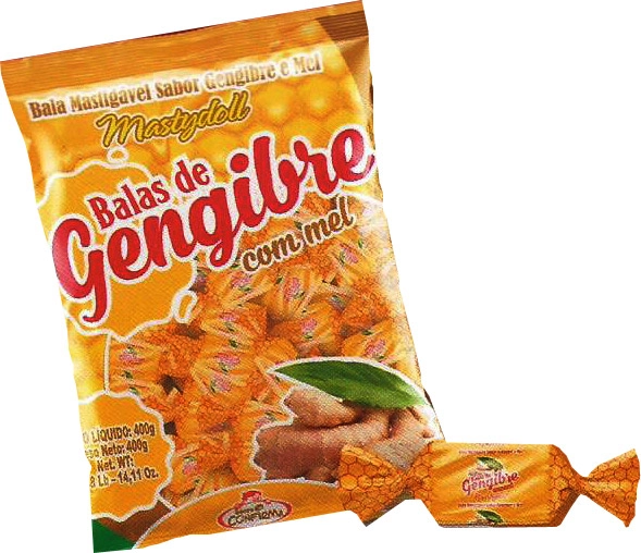 Bala Mastydoll 400g Gengibre C/ Mel
