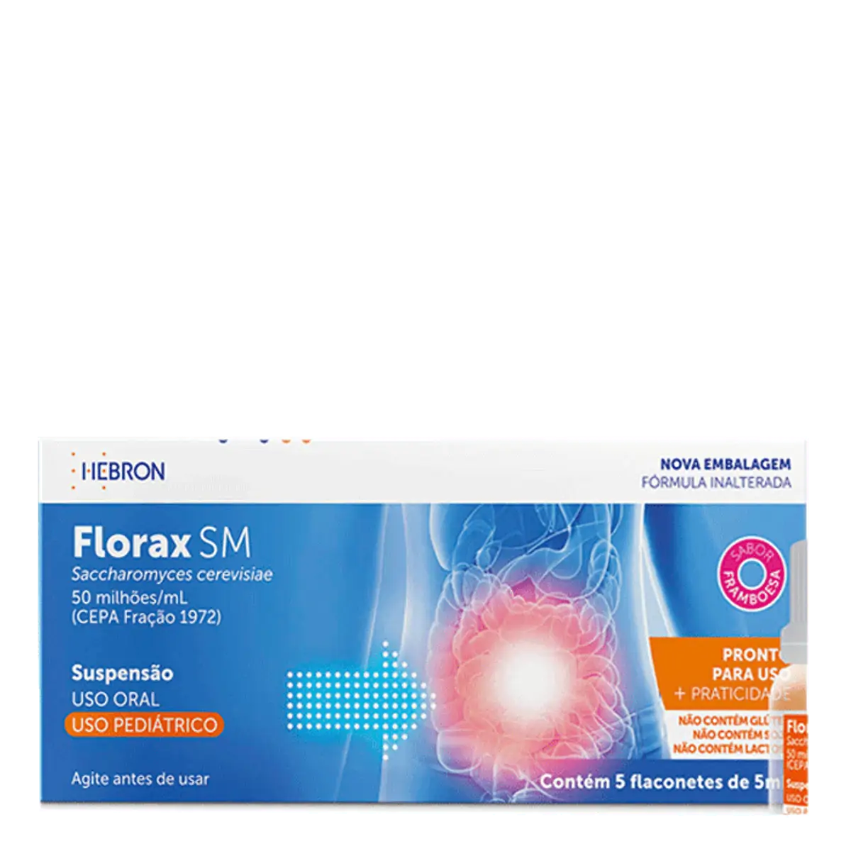 Florax Uso Pediátrico Com 05 Flaconetes De