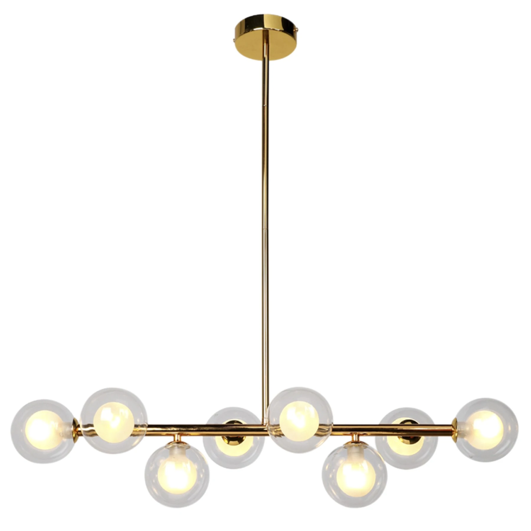 Pendente Ramificado para Lâmpada G9 Vidro e Alumínio Dourado Molecular LM-001 Nitrolux