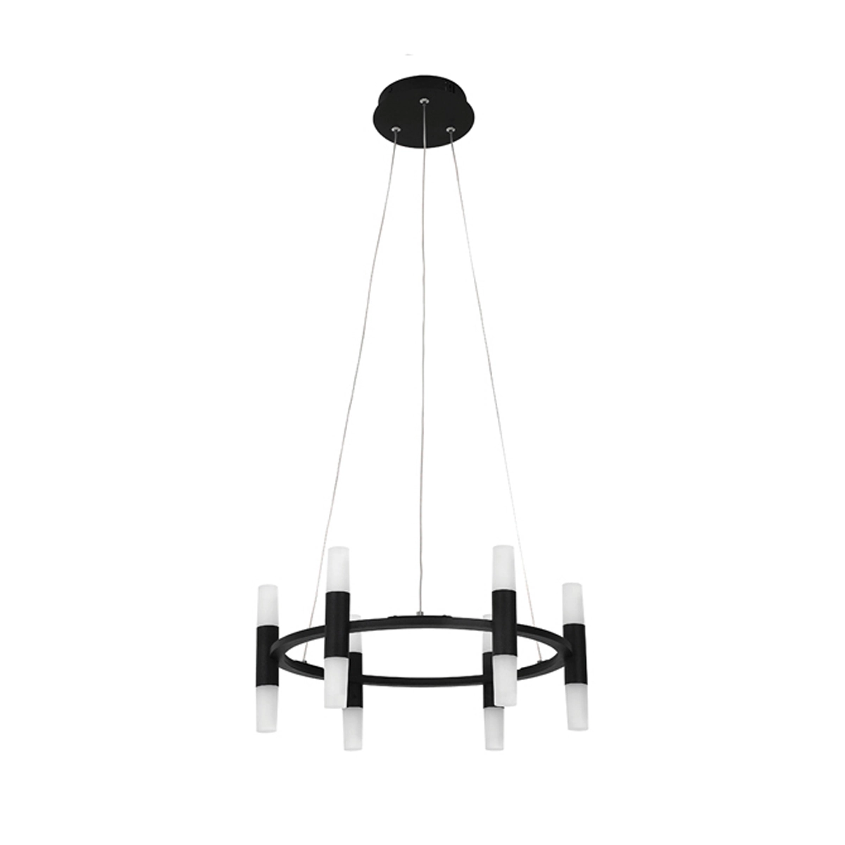Pendente Genova Preto 48cm Led 36w 4000k Bivolt