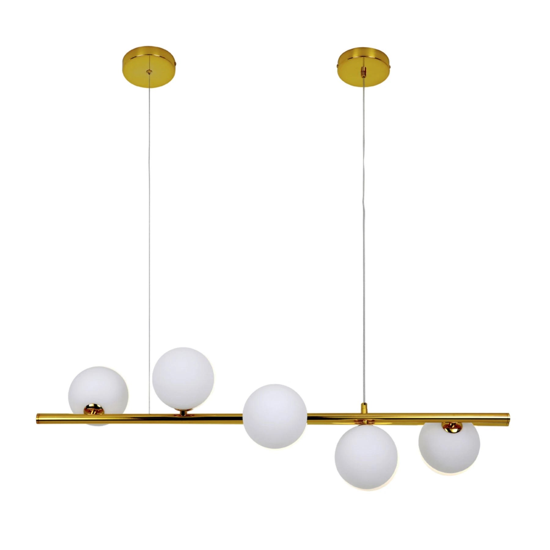 Pendente Ramificado Vidro e Alumínio Dourado LM-002 Nitrolux