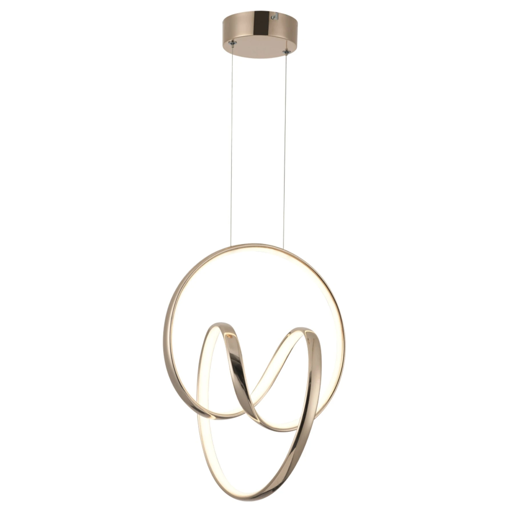 Pendente Anéis Com LED Alumínio Dourado LP-019 Nitrolux