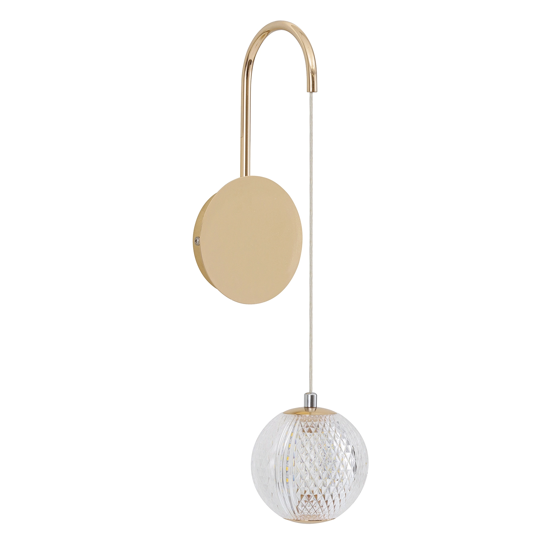 Arandela de Parede Interna com LED Branco LA300 Nitrolux Dourada Bivolt