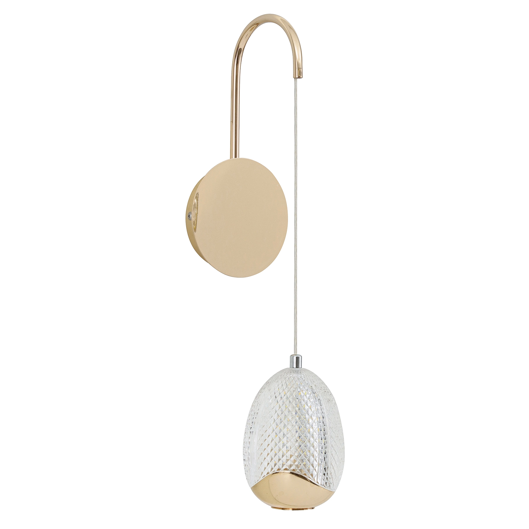 Arandela de Parede Interna Com LED IP44 LA301 Nitrolux Dourada Bivolt