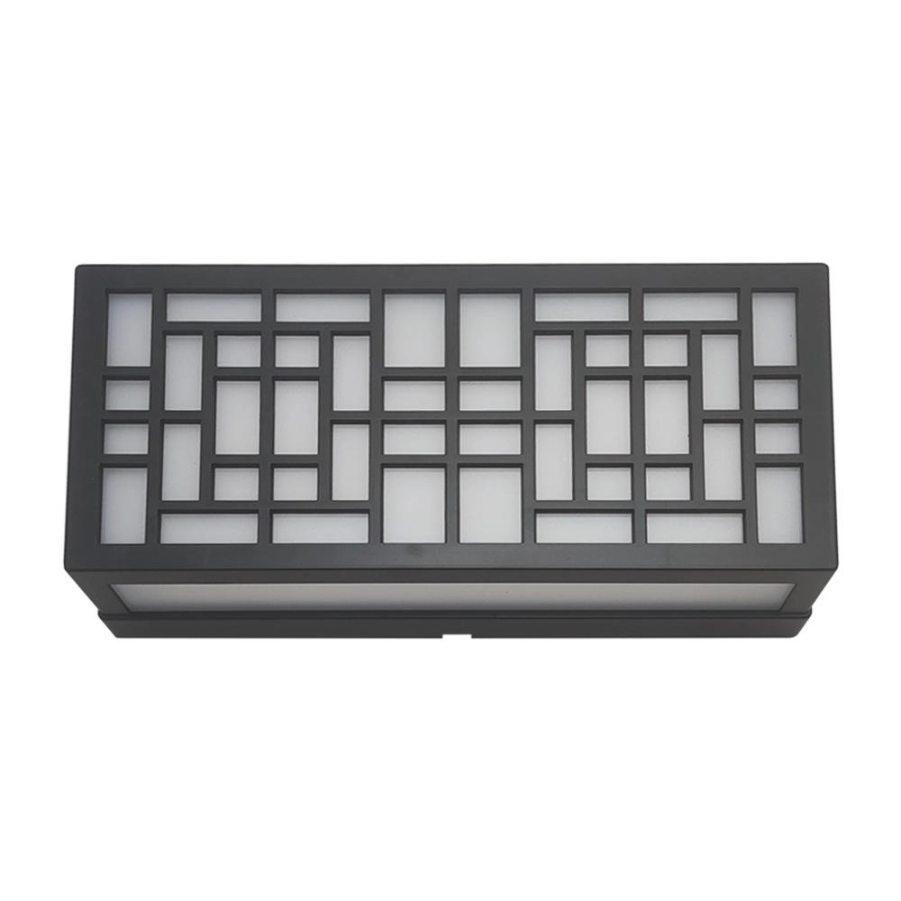 Arandela Moderna Em Acrílico Preto 24cm Ip65 Led 12w 3000k Bivolt