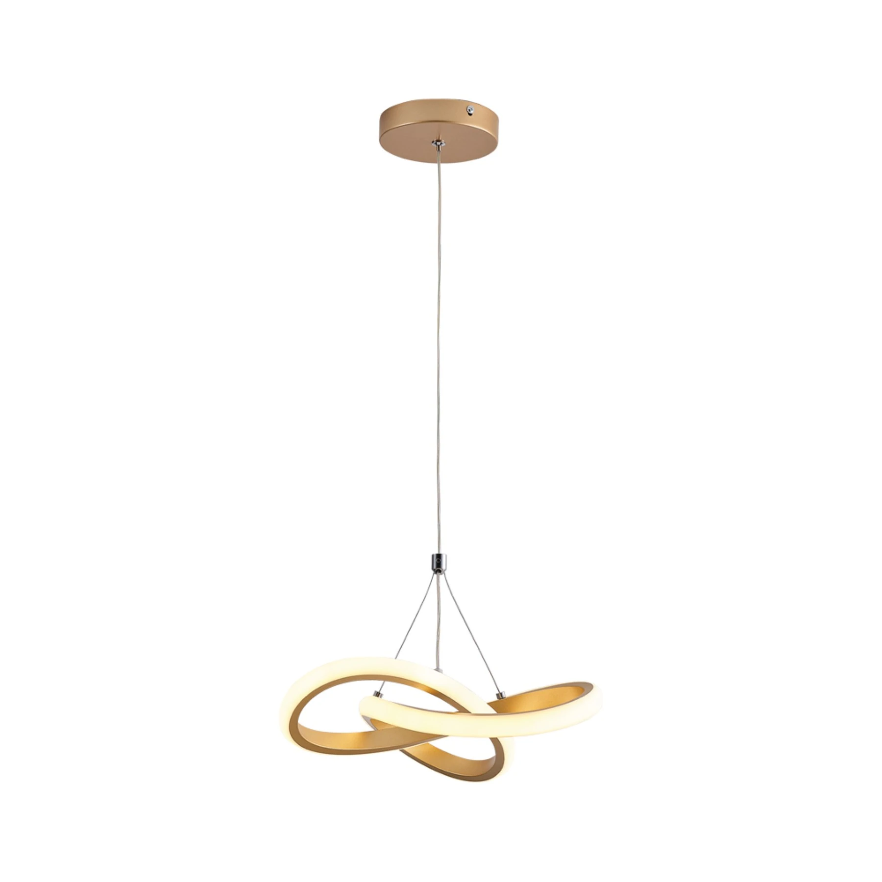 Pendente Espiral Com LED Alumínio Dourado LP-023D Nitrolux
