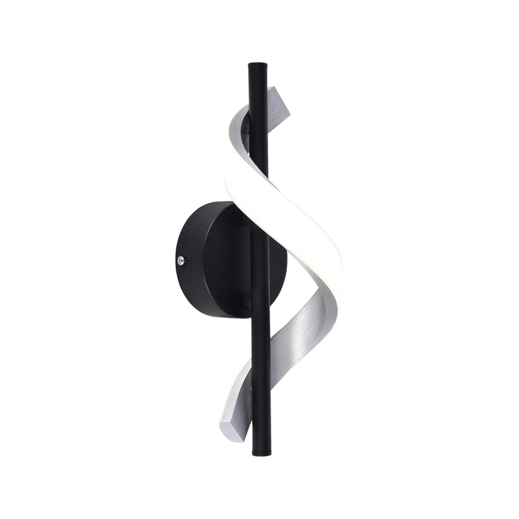 Arandela de Parede Interna LED Branco e Neutro LA6015 Nitrolux Preta Bivolt