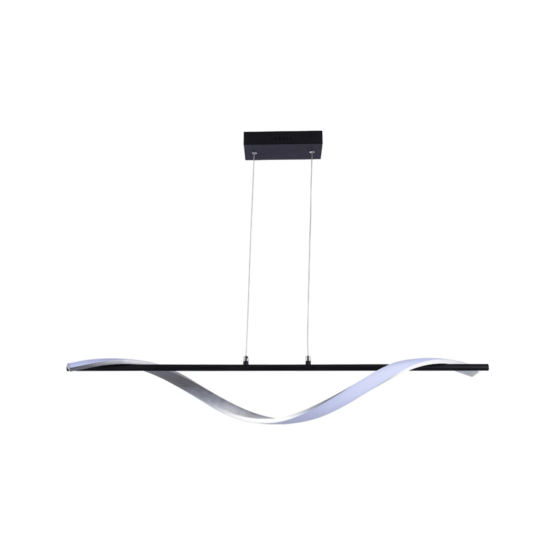 Pendente Linear Com LED Metal e Silicone Preto LP-601S Nitrolux