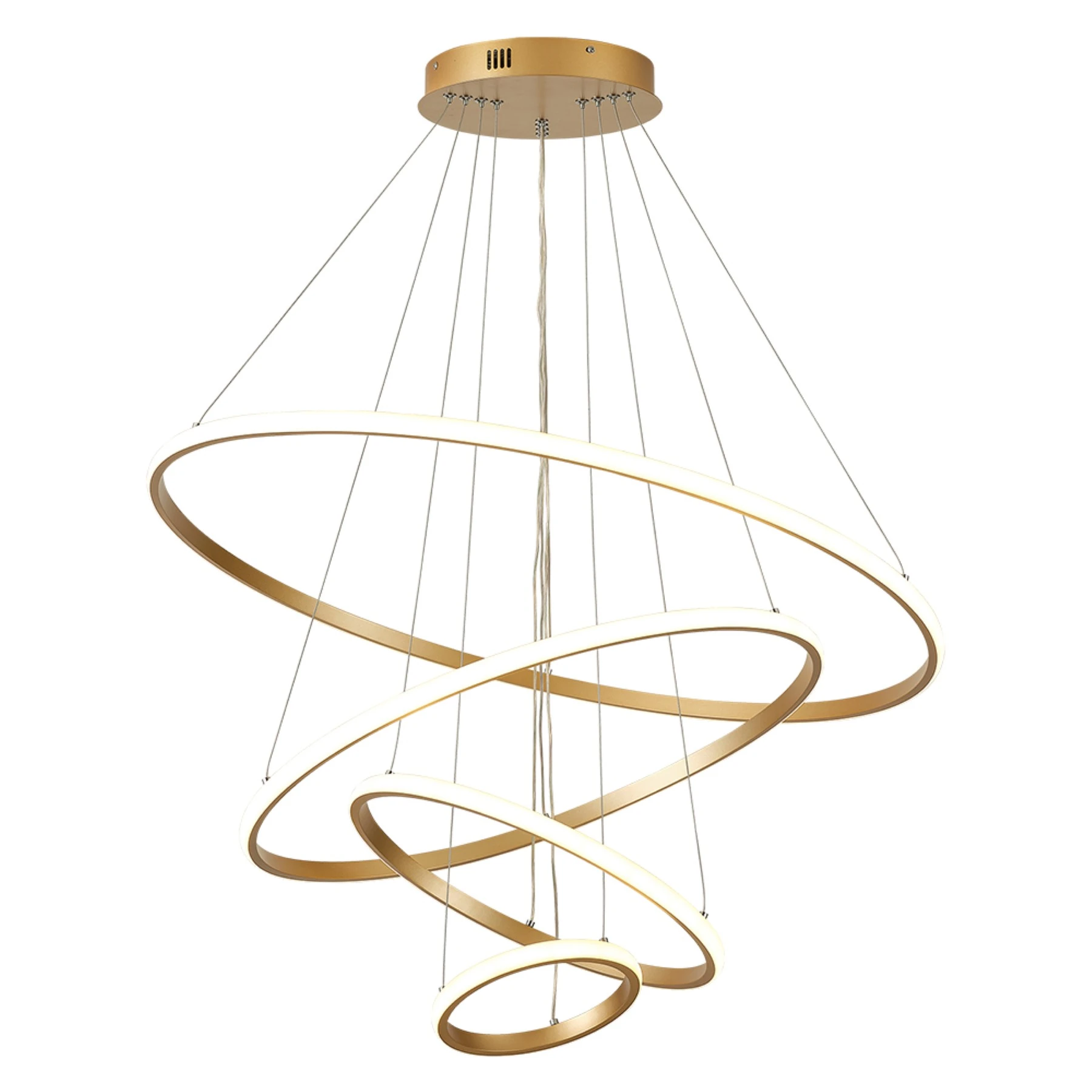 Pendente Espiral Com LED Alumínio Dourado LP404D Nitrolux