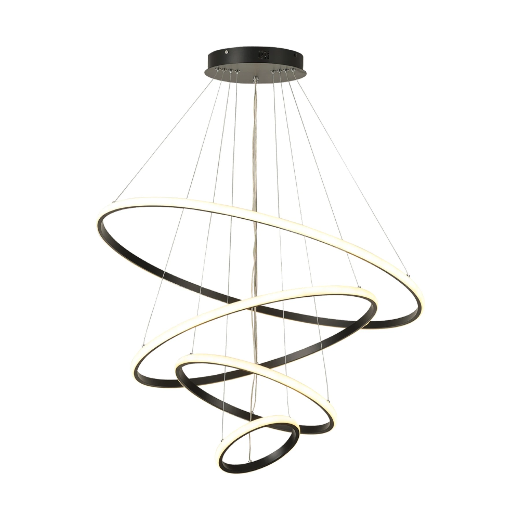 Pendente Espiral Com LED Alumínio Preto LP404P Nitrolux