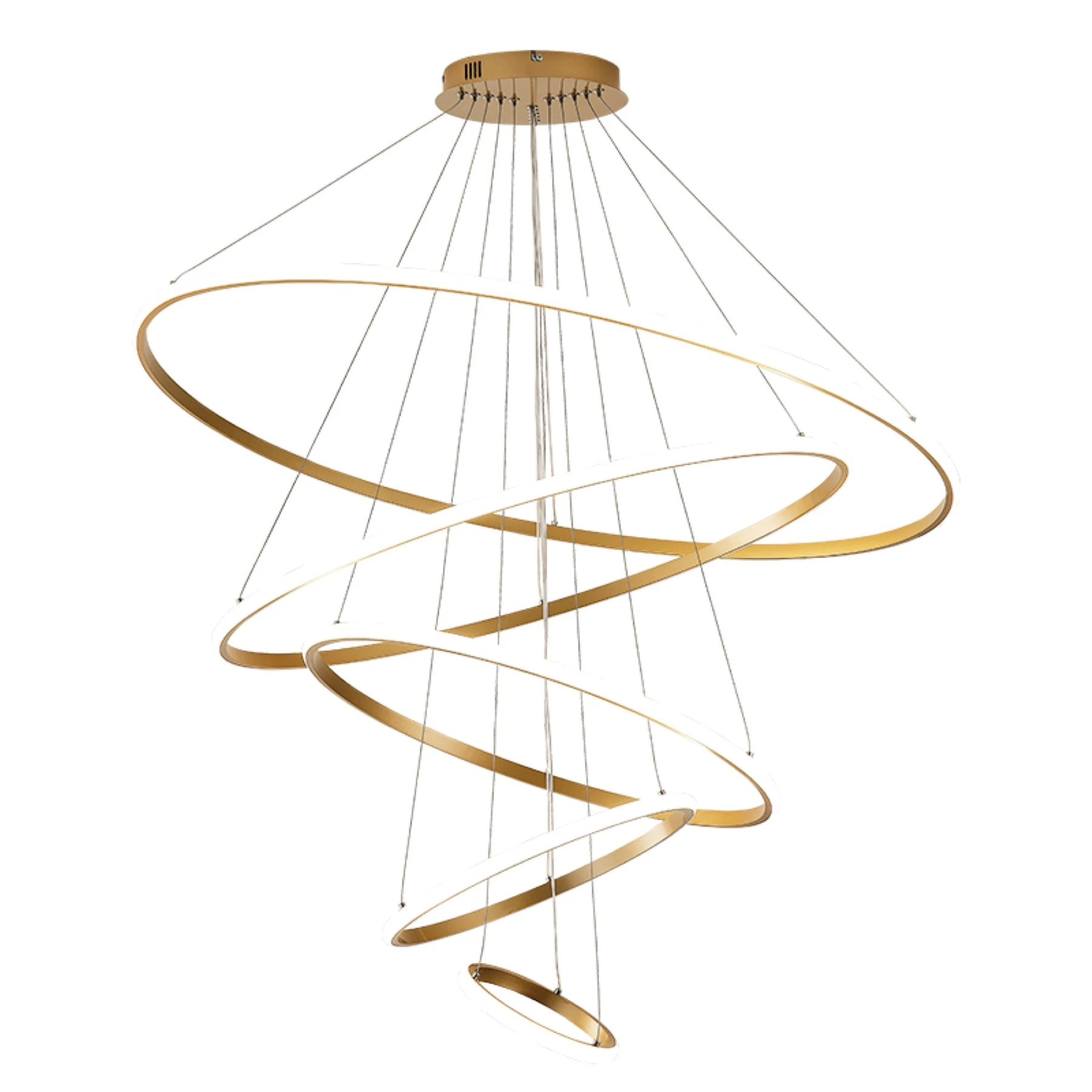 Pendente Espiral Com LED Alumínio Dourado LP405D Nitrolux