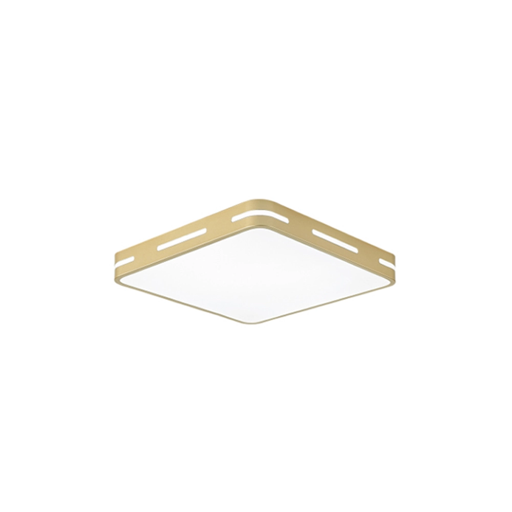 Plafon De Sobrepor Quadrado Dourado 40cm Led 30w 3 Em 1 Bivolt