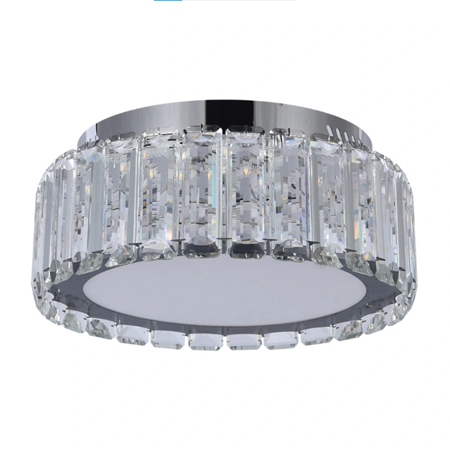 Plafon De Sobrepor Cristais Transparente 30cm Led 25w 3000k Bivolt 16094-pl