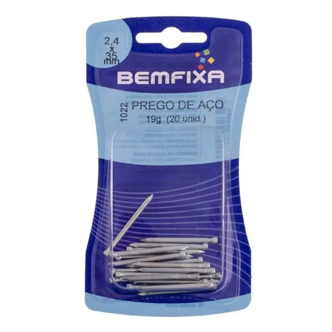 Prego A?o Com Cabe?a 2,50 X 35 Mm Com 20 Unidades Bemfixa