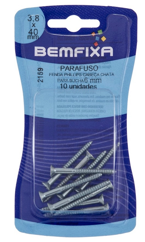 Parafuso Madeira Ph Cch Bucha 6mm Ct 2159 Bemfixa