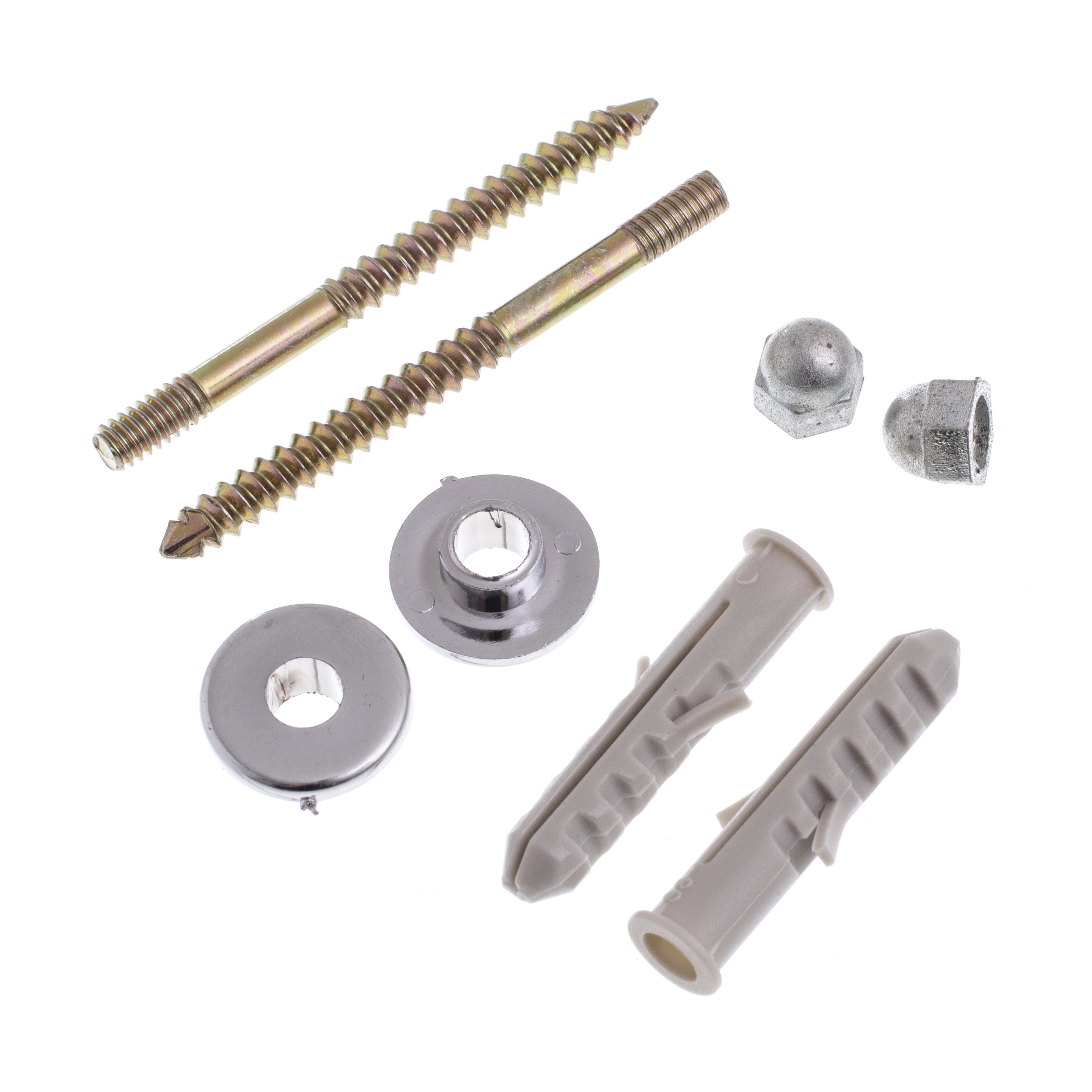 Kit Fixação para Louça Sanitária Aço Parafuso 5x65mm Bucha 8mm Bemfixa 2 unidades