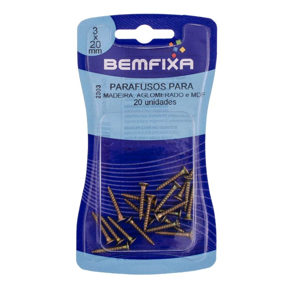 Parafuso Para Aglomerado 3x20mm Bemfixa