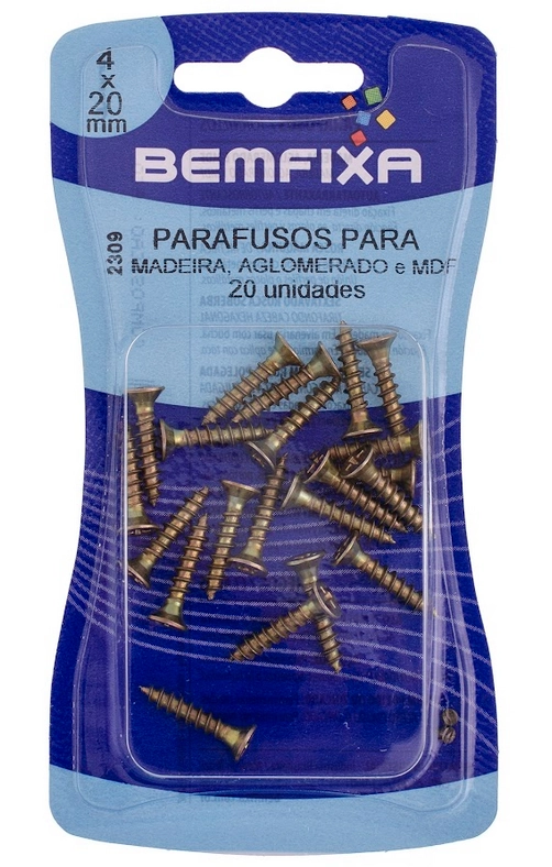 Paraf.agl.cch 4x20mm C/20 Unidade.bemfixa / 1 Volume S