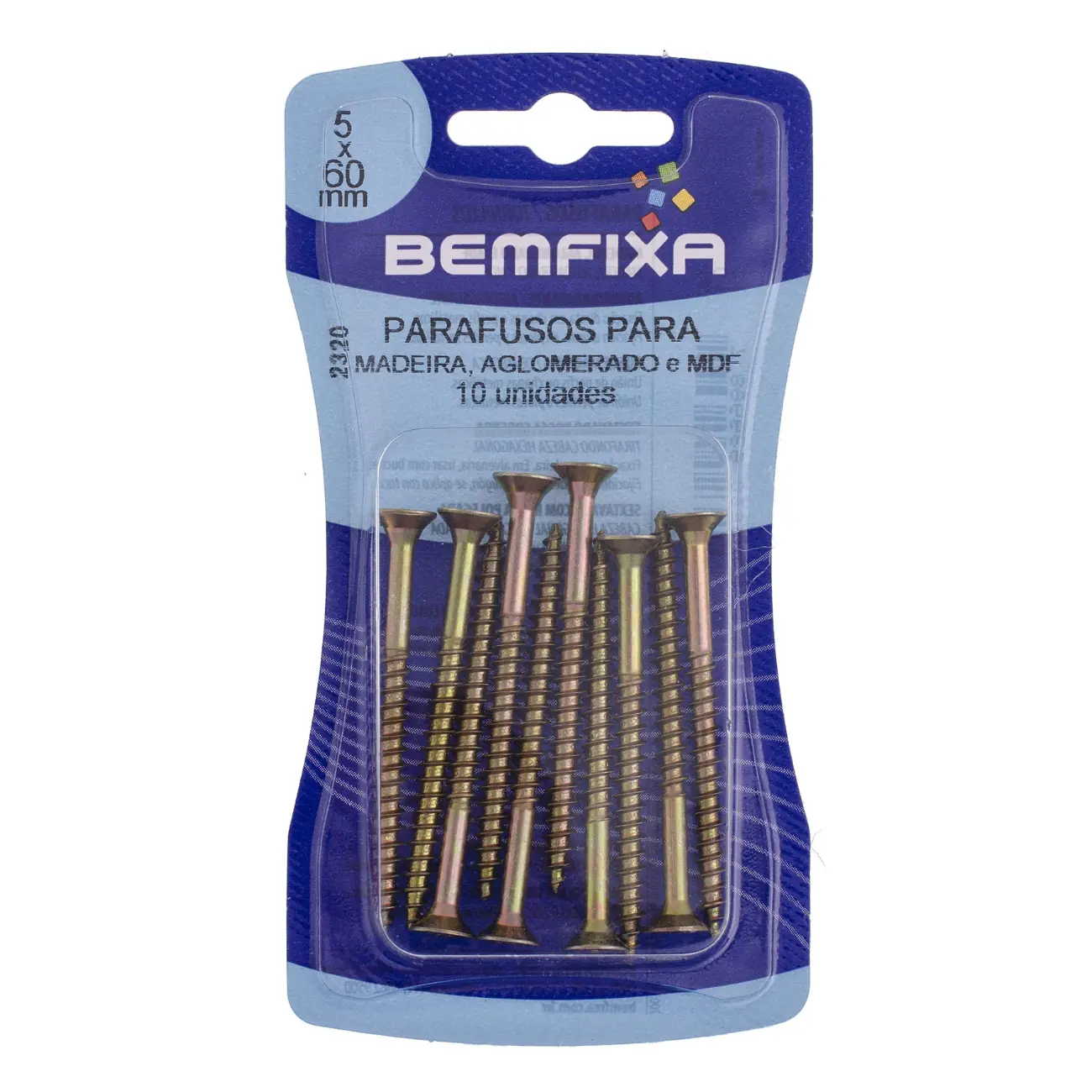 Parafuso Aglomerado Cch 5x60mm Com 10 Unidades Bemfixa