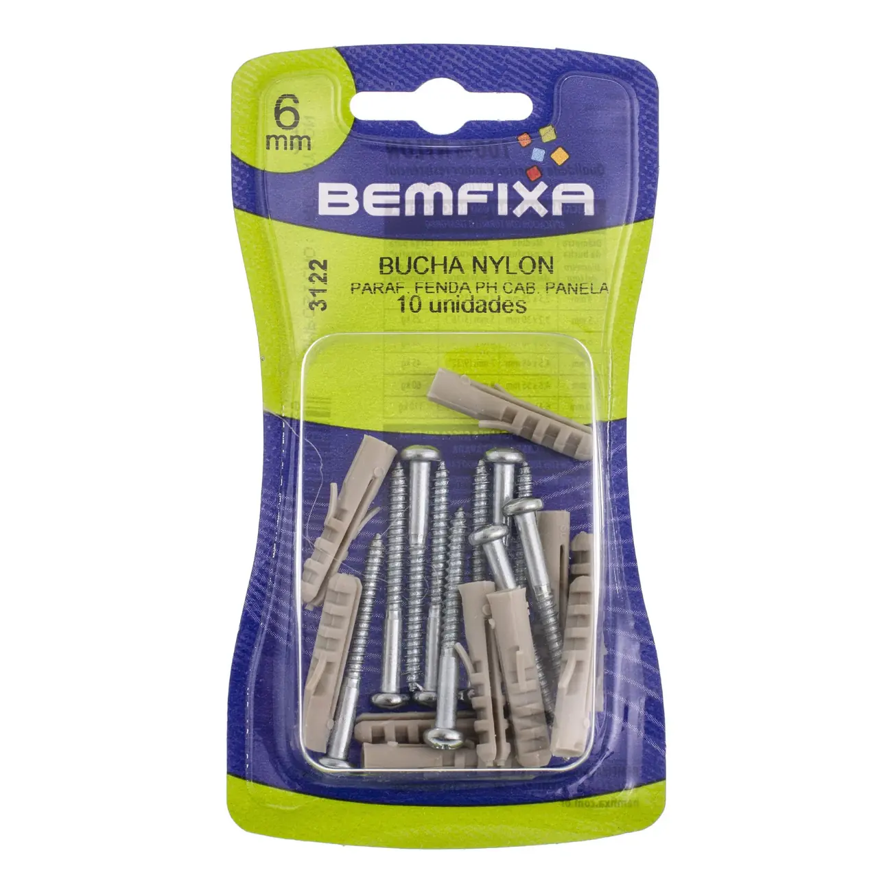 Bucha S6 Cartela C/10 Bemfixa 3122