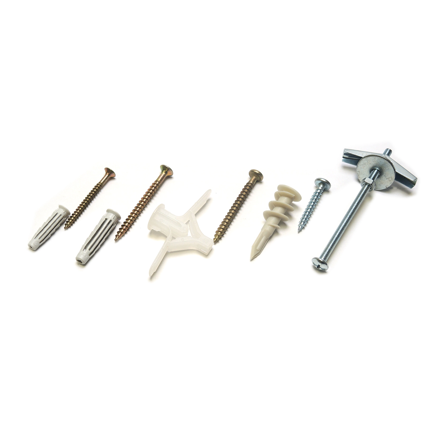 Bucha Drywall Nylon 38 peças com Parafuso Bemfixa
