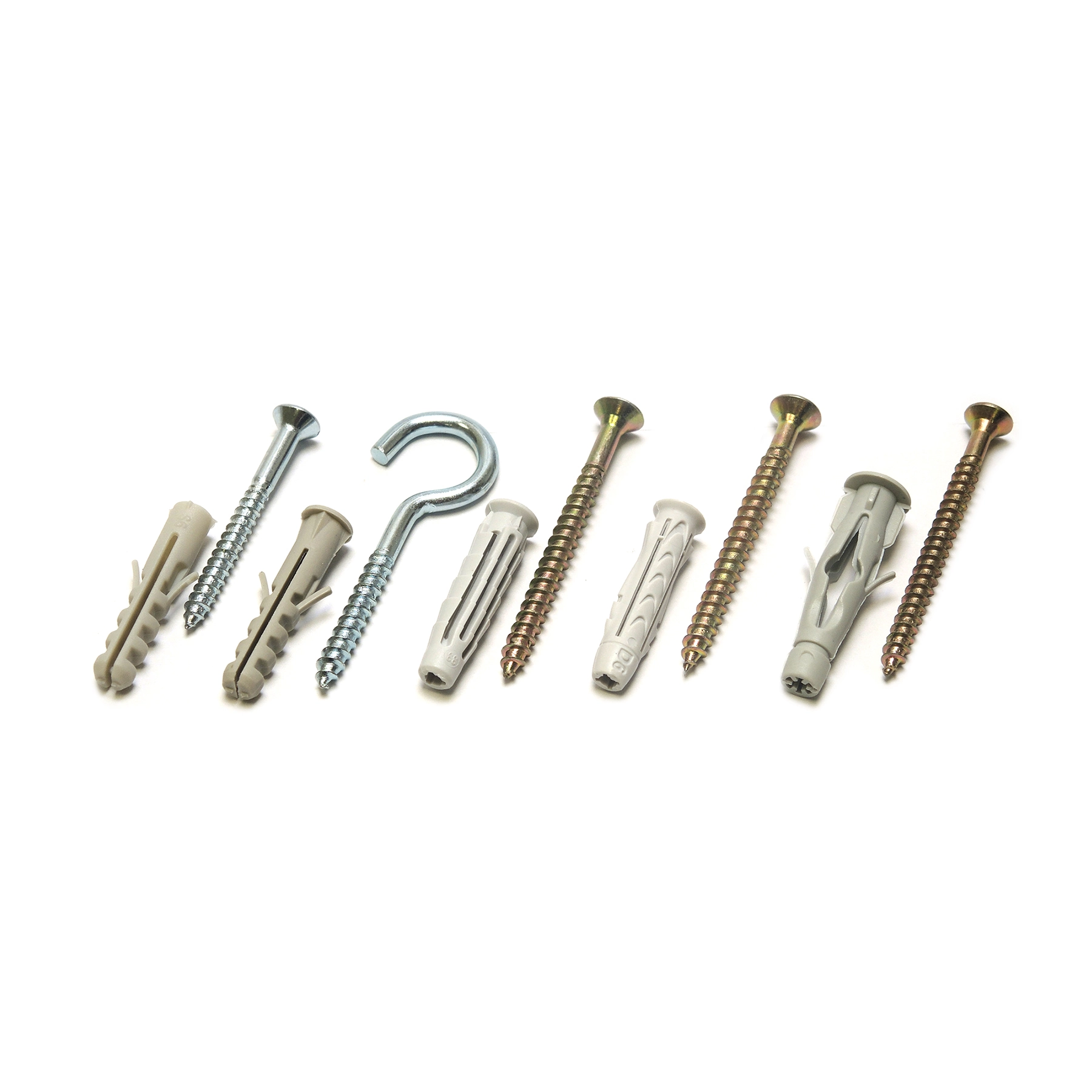 Kit Bucha Nylon Universal mm com Parafuso e Gancho 56 unidades