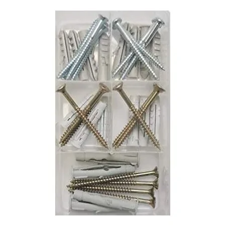 Kit Bucha e Parafuso Nylon Universal Tamanhos Diversos 37 peças