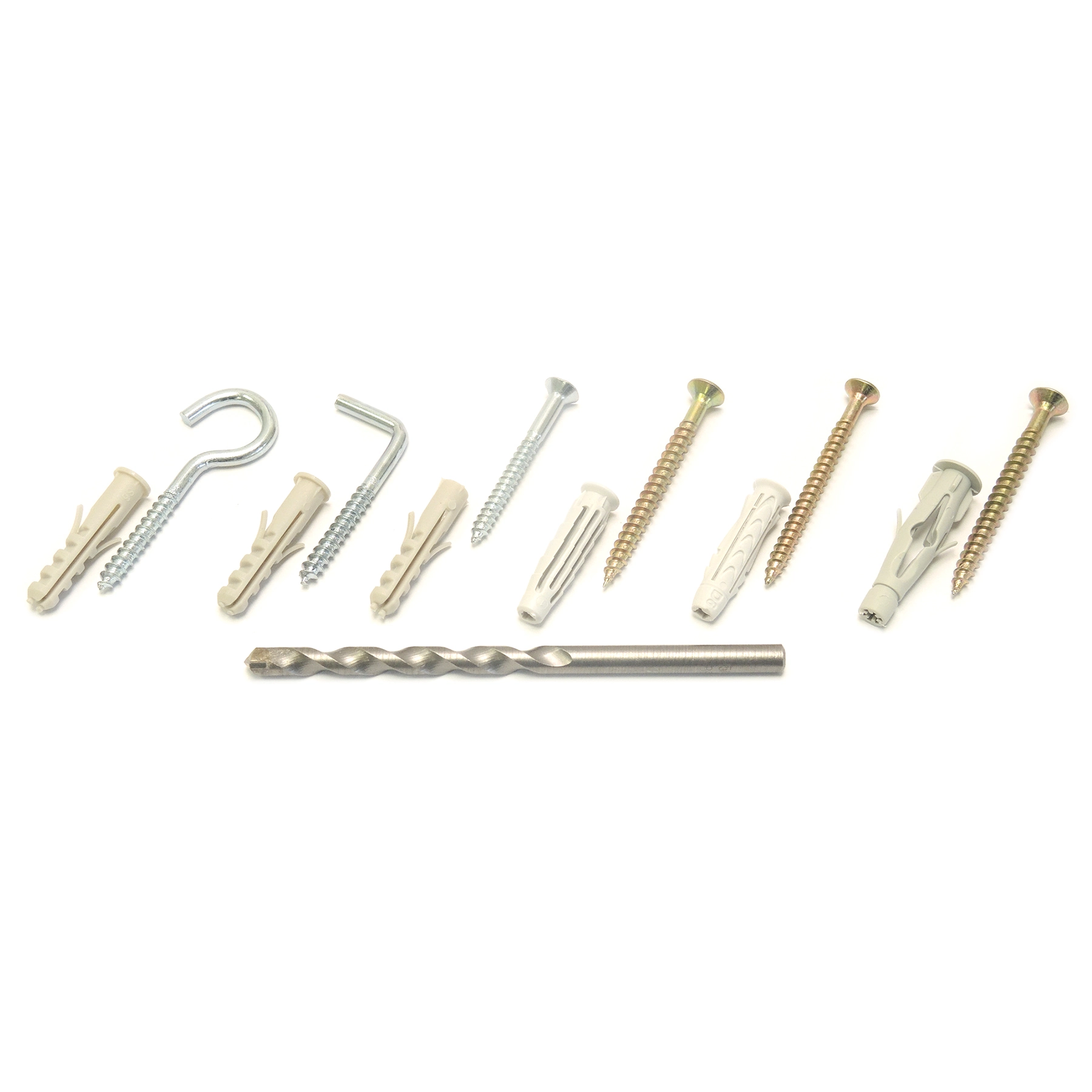 Kit Bucha, Escápula, Gancho, Parafuso e Broca Nylon Universal 89 unidades