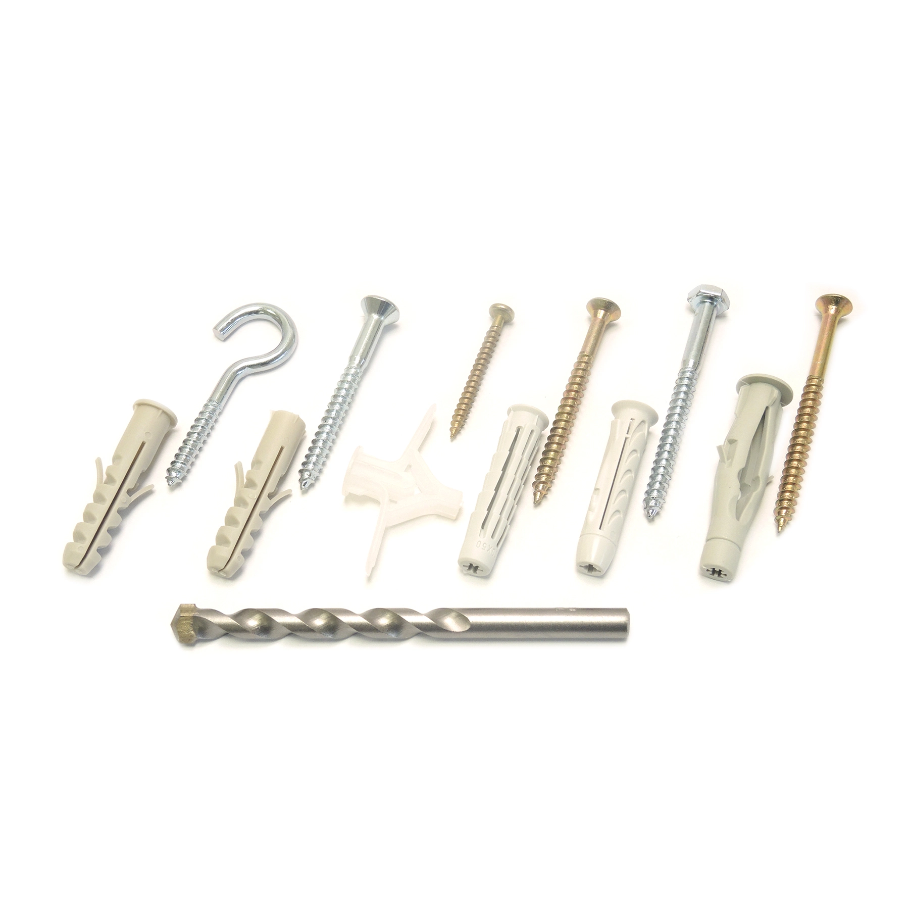 Kit Bucha, Escápula, Gancho, Parafuso e Broca Nylon Universal 43 unidades