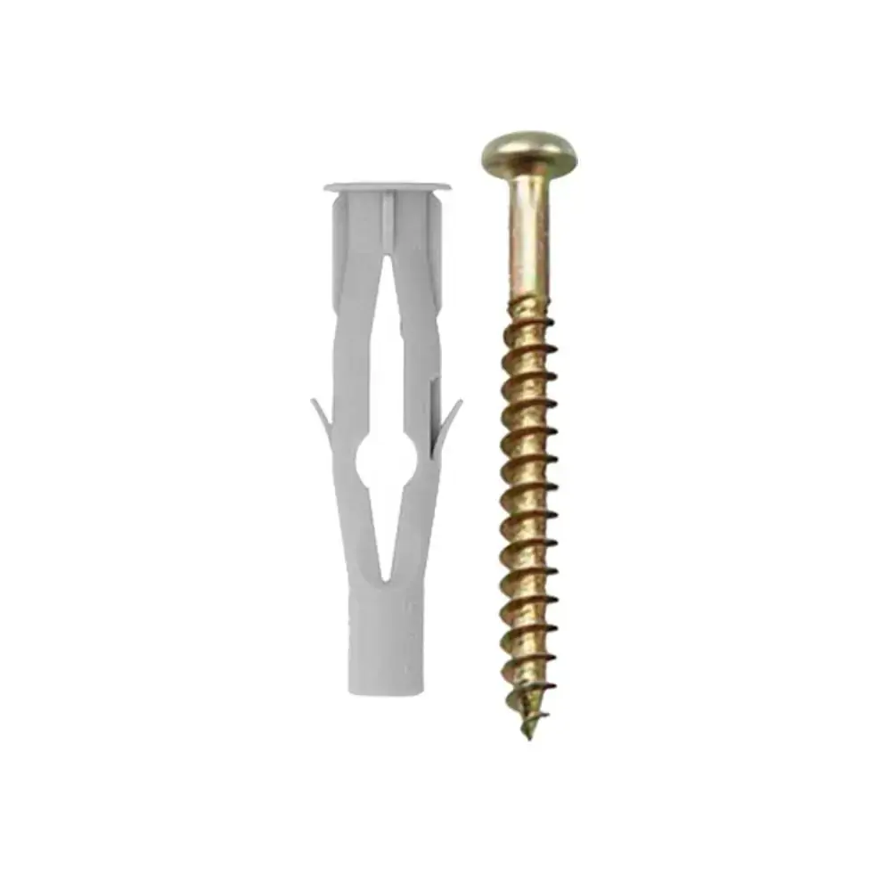 Parafuso Cabeça Panela 5x70mm Com Bucha Oco 08mm C/4 Unidades Bemfixa