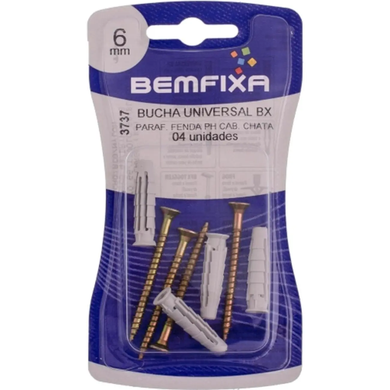 Paraf Ph 06mm C/bucha 3737 Bemfixa