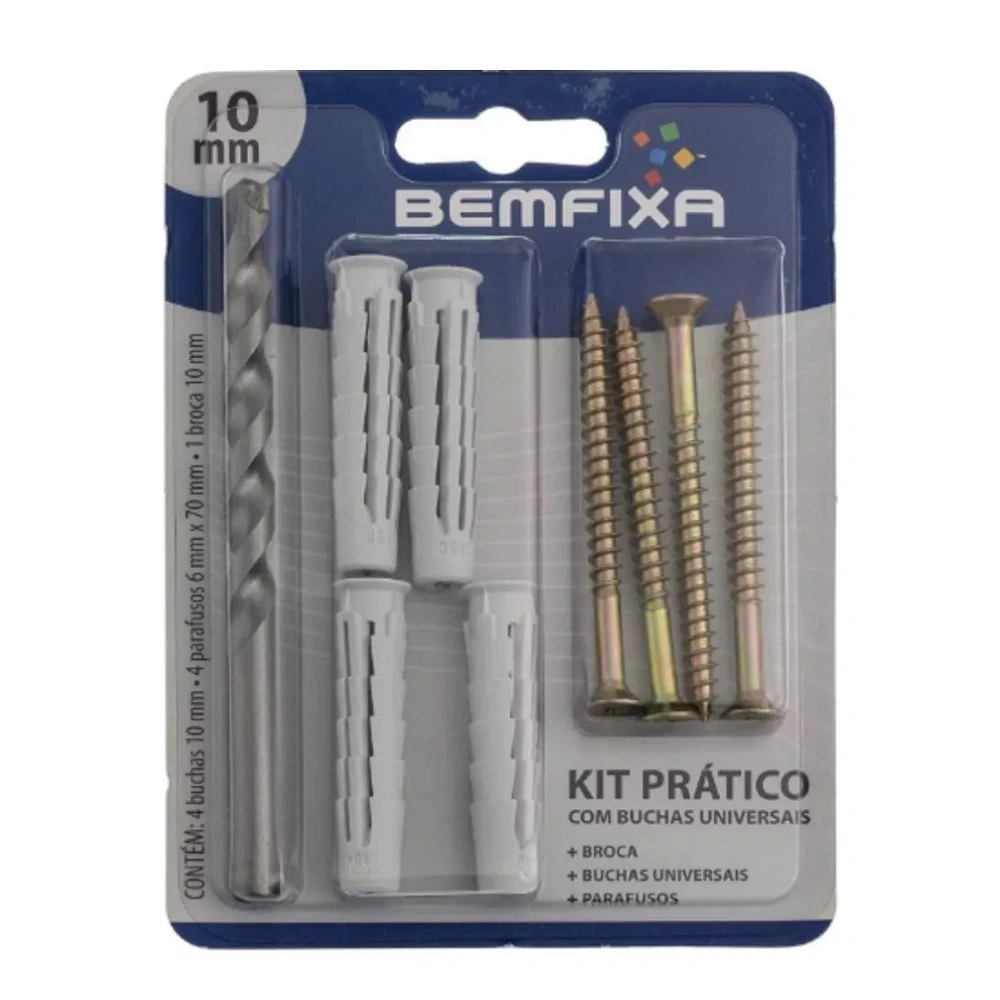 Kit Prático com Buchas Universais 10 mm - BEMFIXA 3763