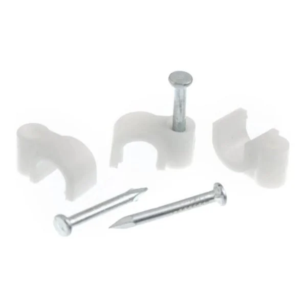 Jogo de Fixa Cabo Coaxial 10MM Branco com Prego de Aço FORD F600 100 Unidades - BEMFIXA 4175