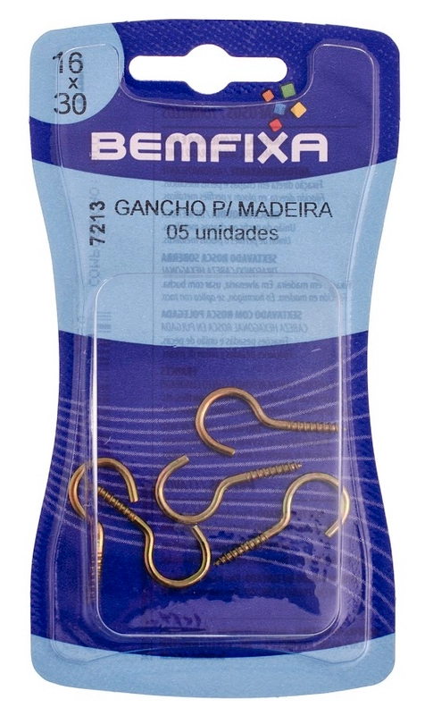 Gancho Bemf Rosca Mad 16x30 Ct 05und
