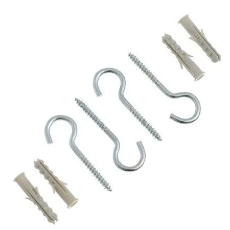 Gancho Zincado C/bucha De Nylon 8mm C/4 Unidades Bemfixa