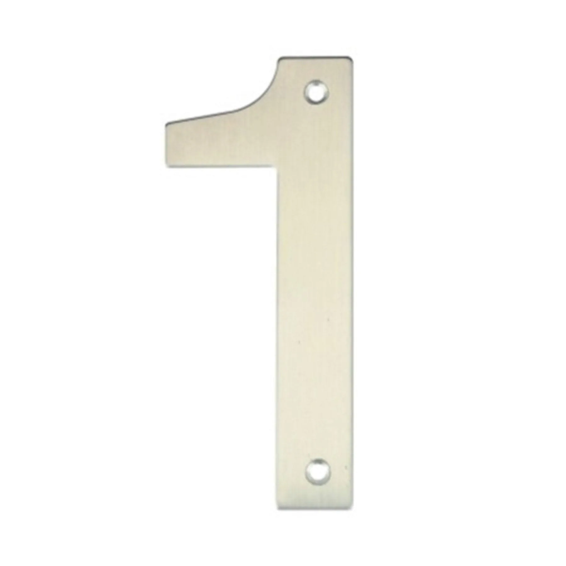 Número Casa "1" 14,5cm Parafusar Aço Inox Prata