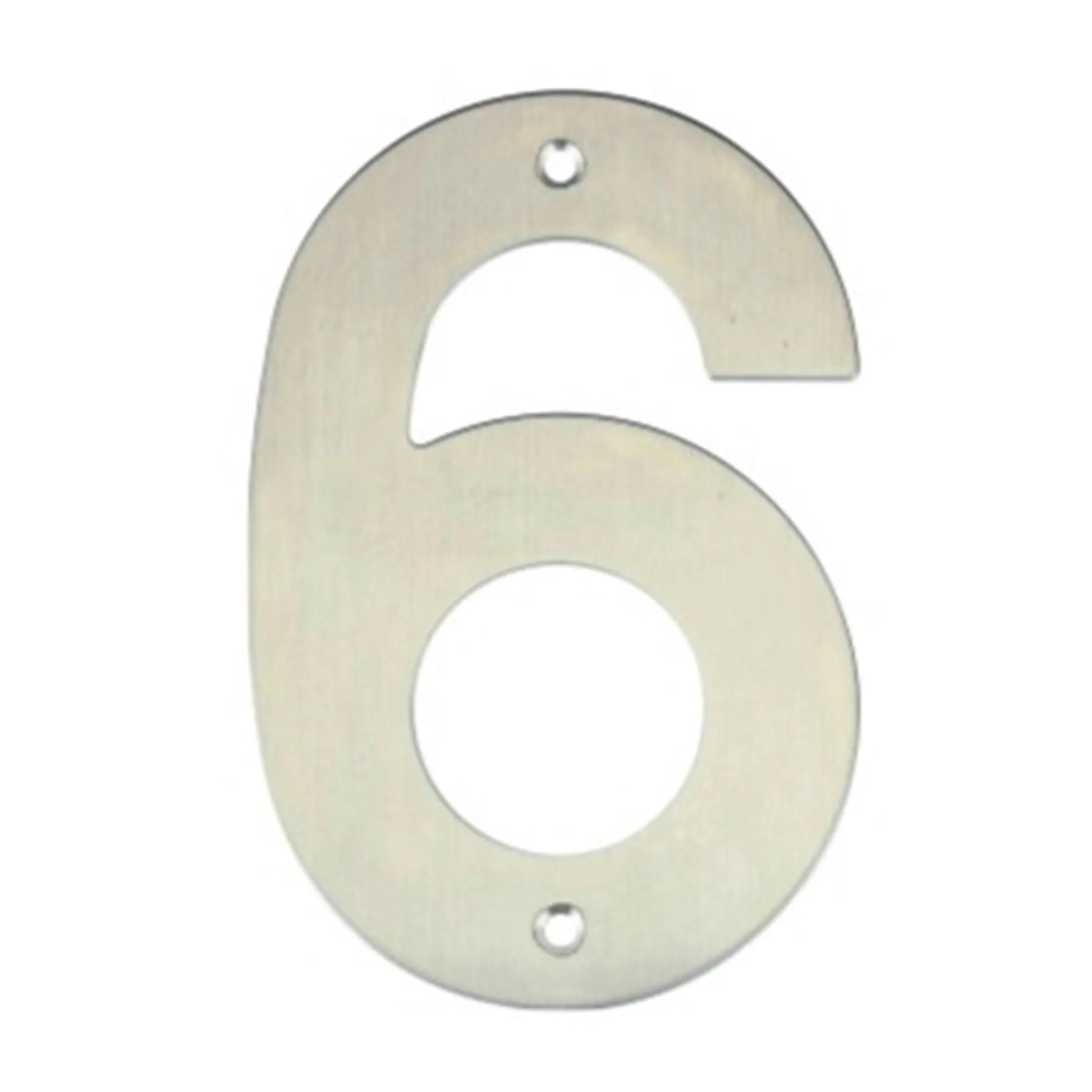 Número Casa "6/9" 14,5cm Parafusar Aço Inox Prata