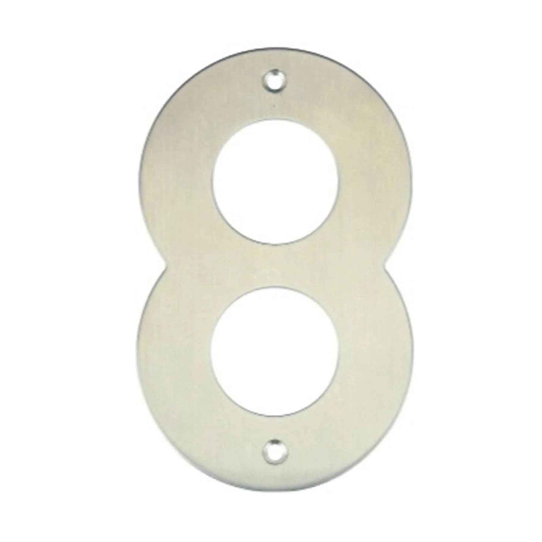 Número Casa "8" 14,5cm Parafusar Aço Inox Prata