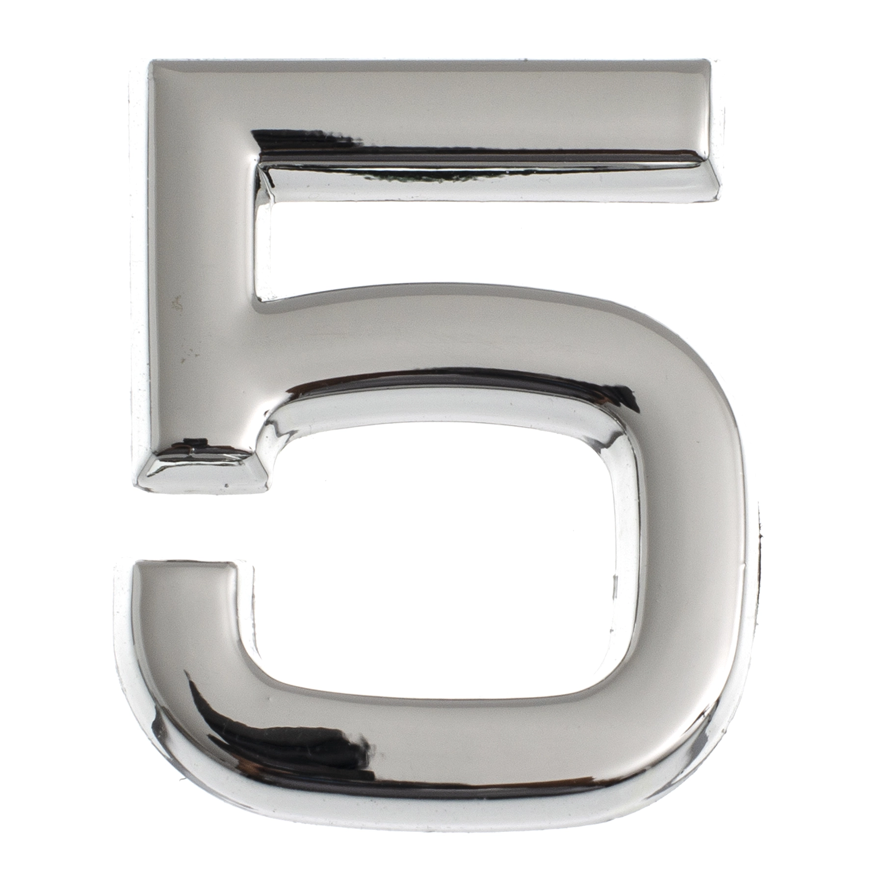 Número Apartamento "5" 4cm Adesivo Plástico Prata