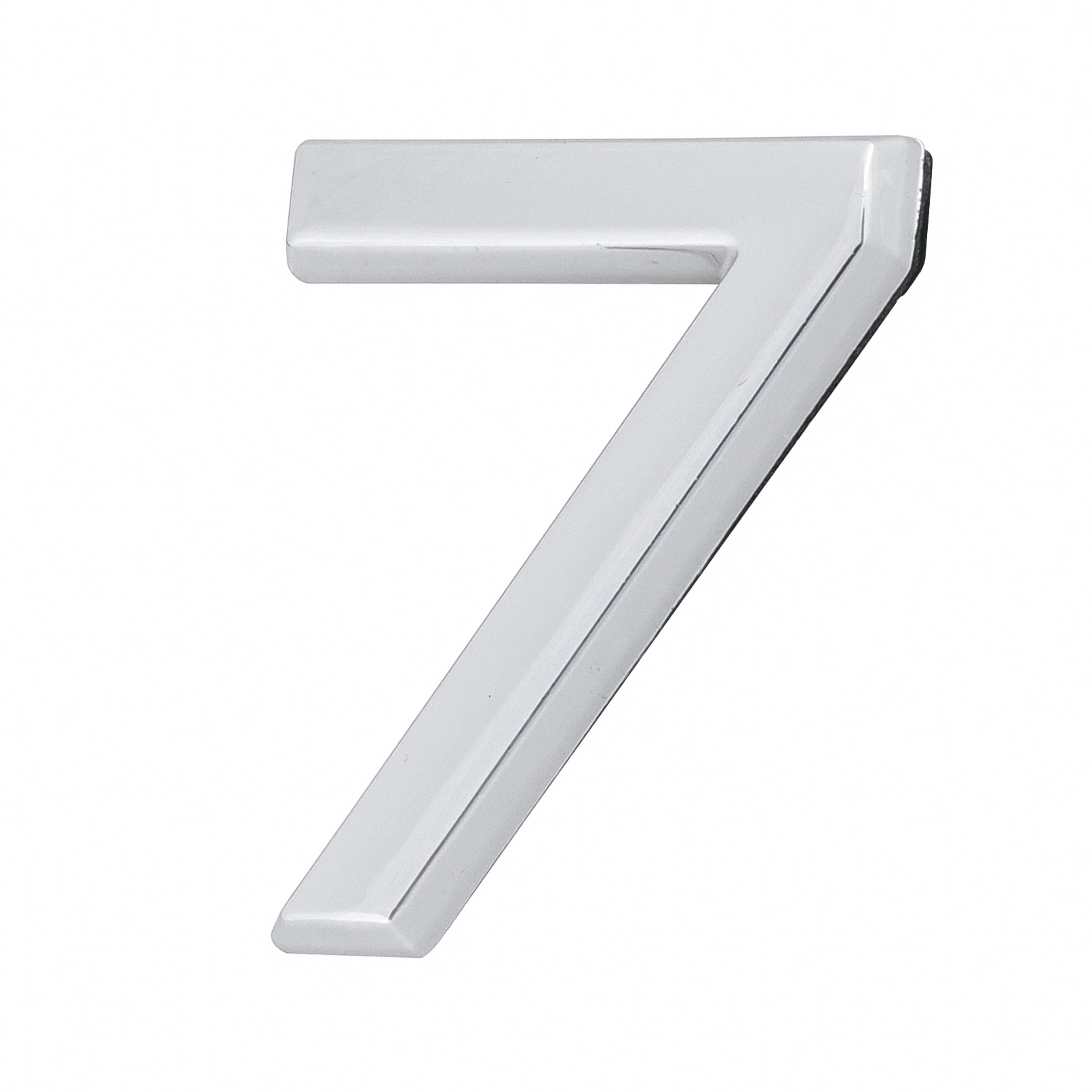 Número Apartamento "7" 4cm Adesivo Plástico Prata