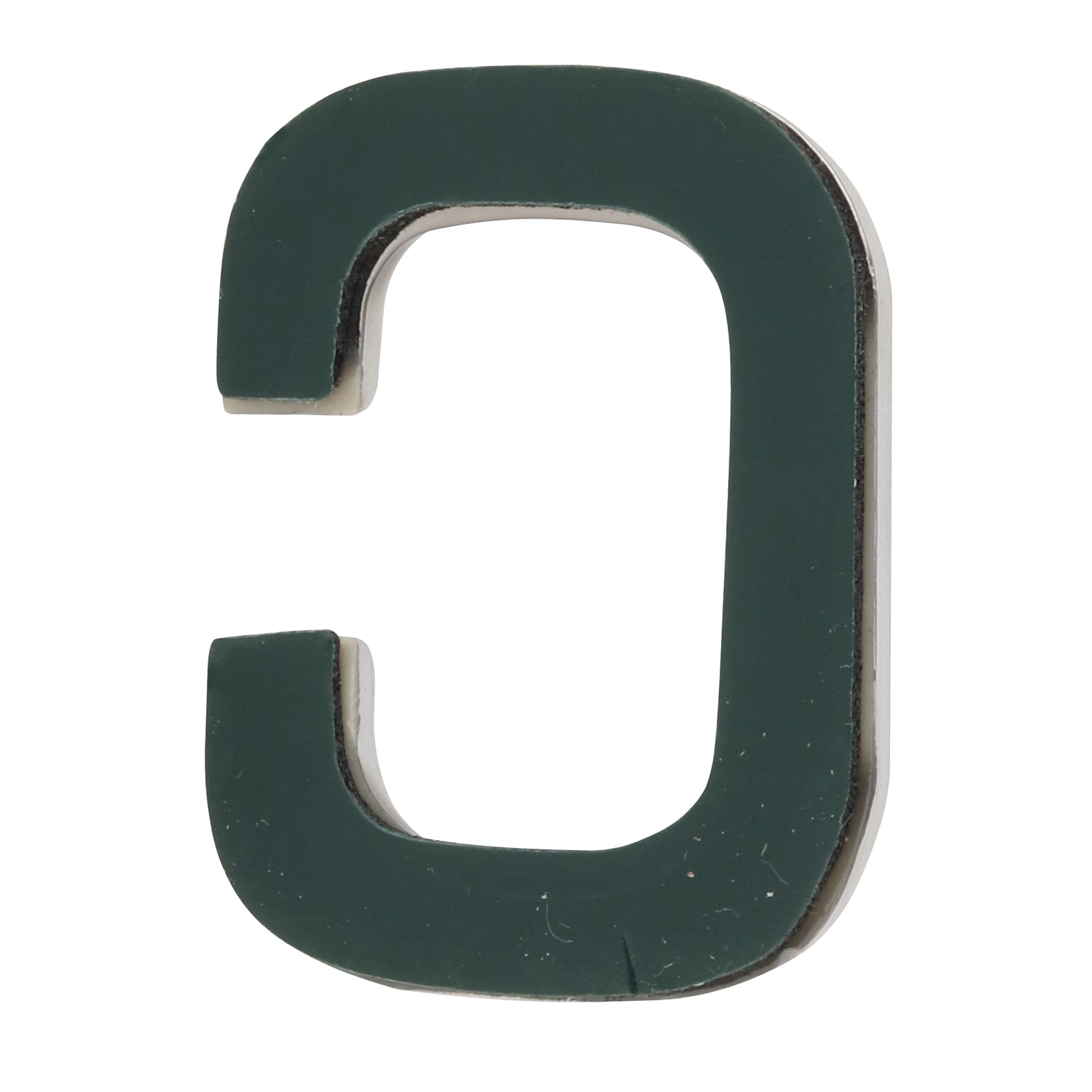 Letra Apartamento "C" 4cm Adesivo ABS Prata