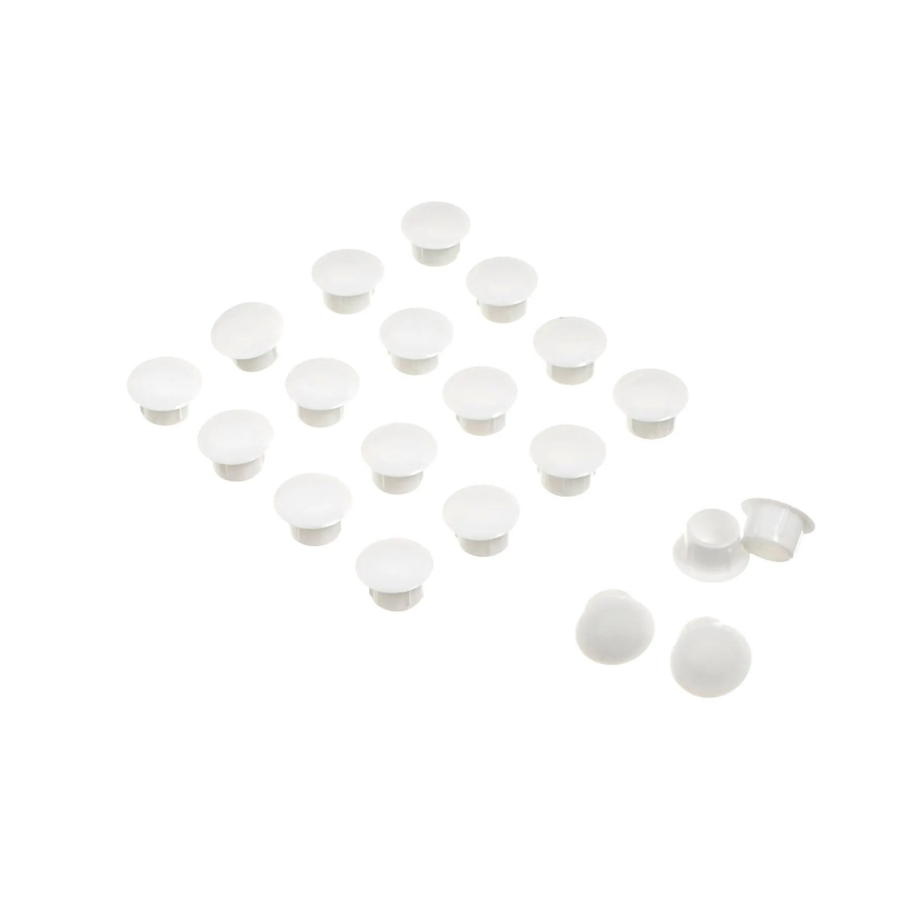 Tapa Parafuso Encaixe 8mm Plástico Branco 20 unidades